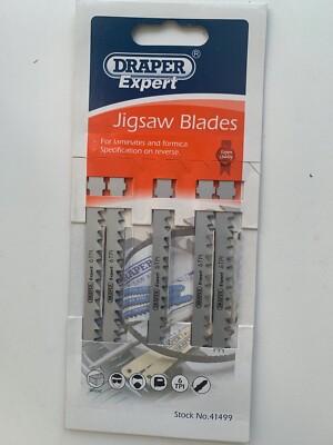 Stichsägeblätter für Laminate & Formica, Draper 41499 75 mm 6tpi HS-Stahl x 5 Stück