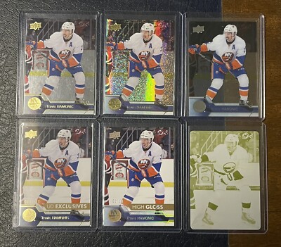 2016-17 Upper Deck Travis Hamonic  Printing Plate Rainbow Gold Foil High Gloss  