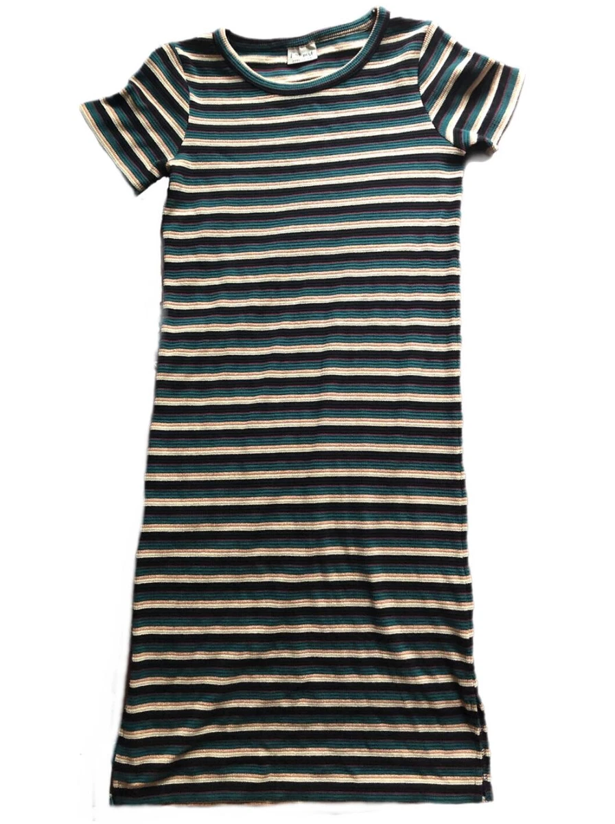 Girls Next Cotton Polyester Glitter Multi Long Dress 12 Yrs Short Sleeves VGC