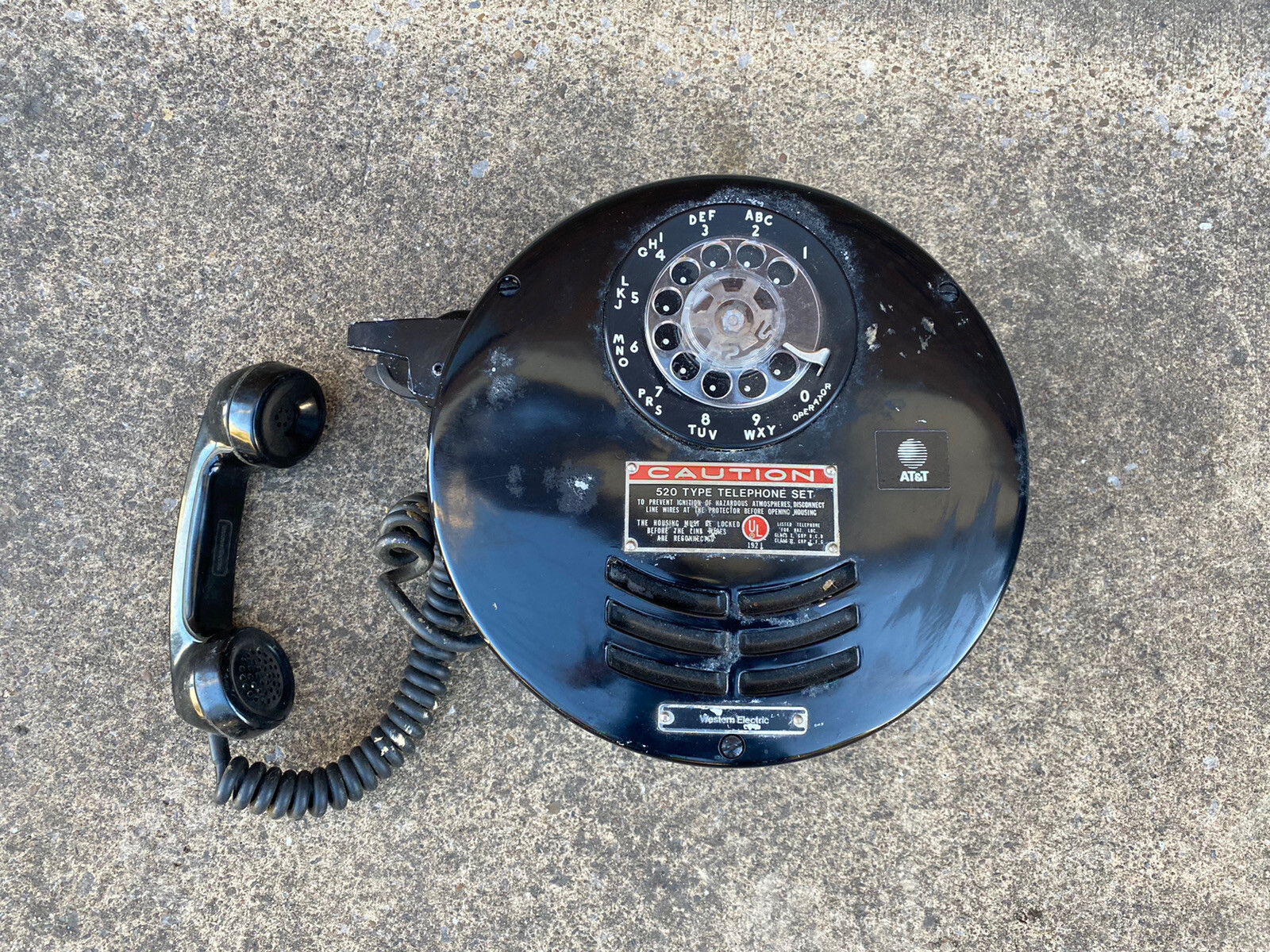 WESTERN ELECTRIC PHONE TYPE 520 SPARK EXPLOSION PROOF RARE NOT WORKING eBay