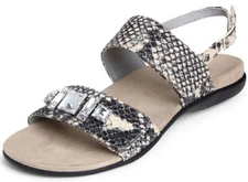 Vionic Orthotic Leather Embellished Sandals - Dupre - Natural Snake