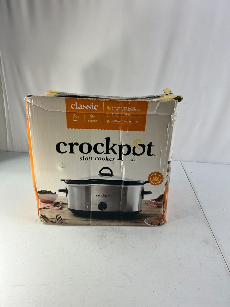 Crock Pot SCV700-B 7 Quart Black Oval Slow Cooker by Crock-Pot