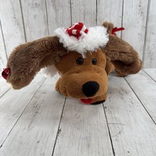 Dan Dee Dachshund Plush Animated Christmas Weiner Dog Flaps Ears/Tail Sings 14"