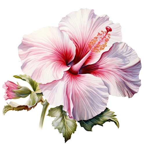 Hibiscus Flower Floral Self Adhesive Vinyl Sticker