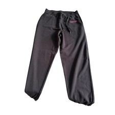 Pantalones deportivos para mujer Versace 1014488 negros con logotipo brillante, talla 44, Lg