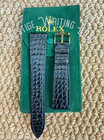 HOT ROLEX 20mm Black Crocodile Leather Band & Gold Rolex Crown Buckle NOS Bid💥 — photo 1