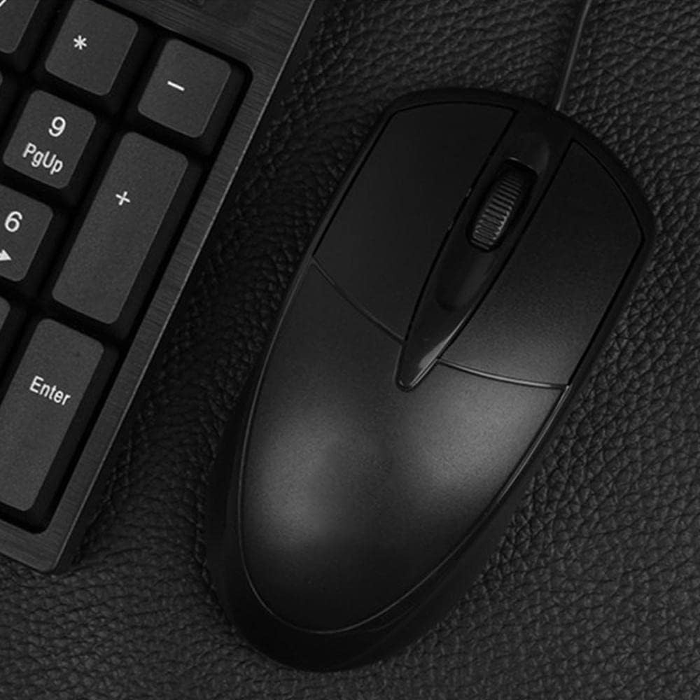 Mouse óptico con cable USB 2.0 y rueda de desplazamiento para PC, laptop, notebook, escritorio, color negro, lote, imagen 2