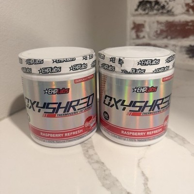 EHPlabs OxyShred Ultra Concentration Powder Raspberry Refresh 2 Tubs 9.95 oz
