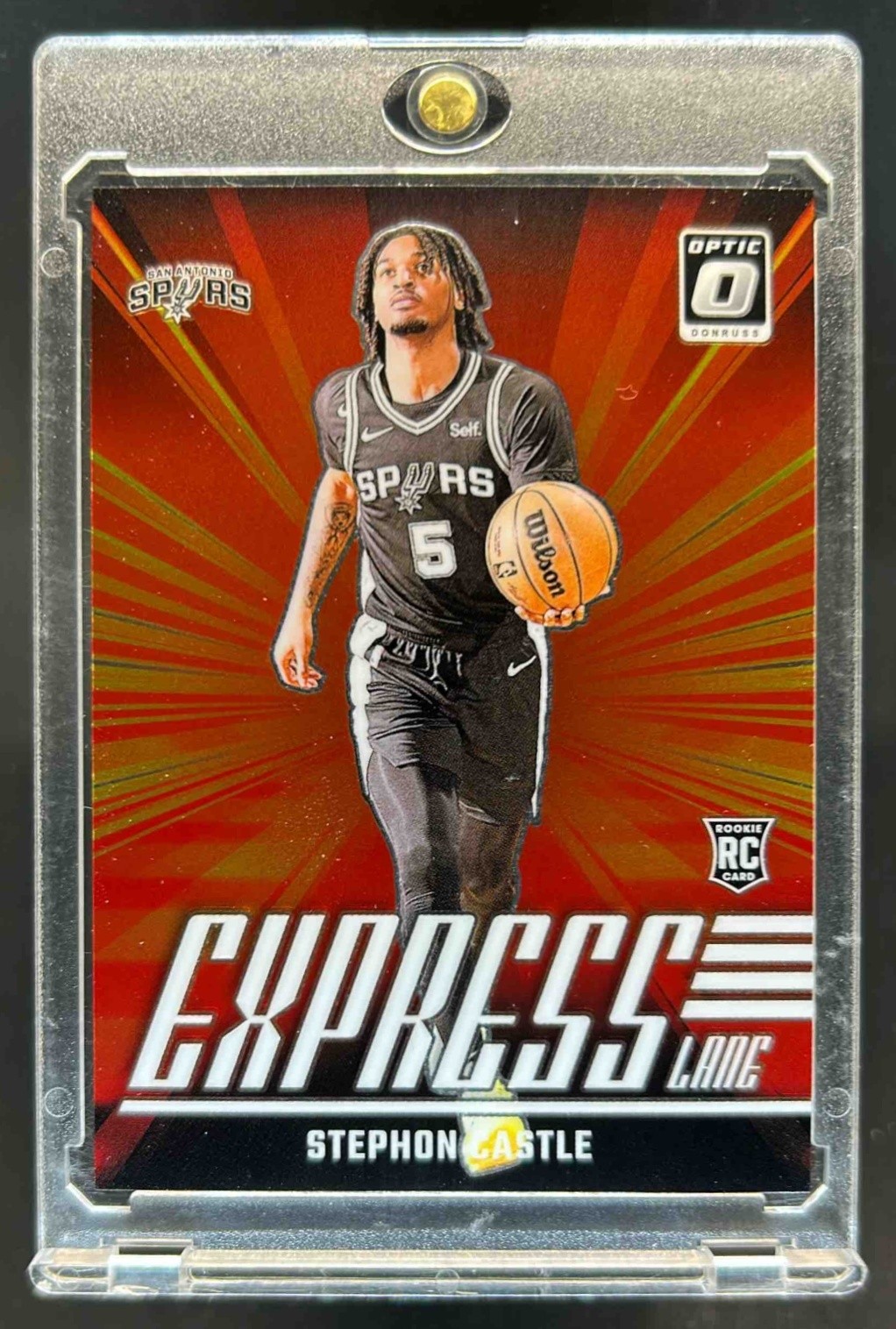 2024-25 Donruss Optic Stephon Castle Express Lane RC Rookie #1 Spurs