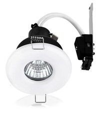 Downlight White Fixed 70mm Cutout IP65 Gloss MiniSun 18748