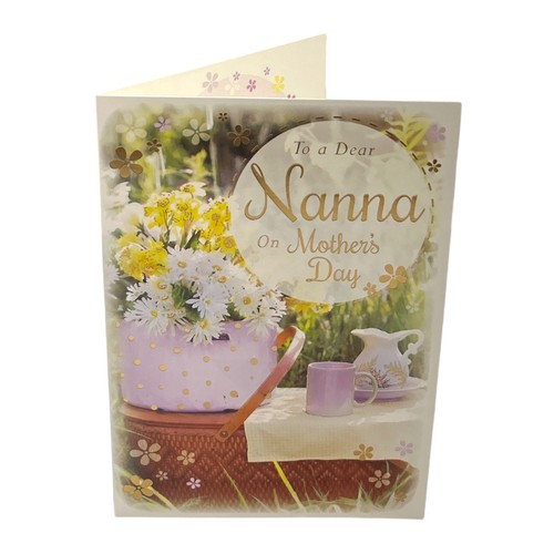 To Dear Nanna Korb mit gelb-weißen Blumen Design Muttertagskarte - Bild 1 von 4