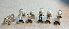 J231~  Lot Of 6 Mixed Silverplate Napkin Rings Vintage Forks - 2 Patterns Snails