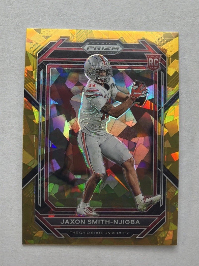 Jaxon Smith-Njigba Panini Prizm Draft Picks #135 Gold Ice