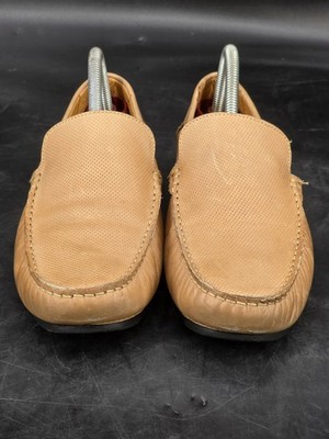 Massimo Matteo Firenze Beige Driving Leather Moccasin Loafer Men's Size 7M