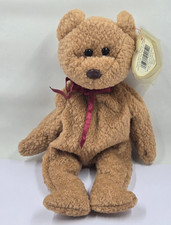 1993 Ty Beanie Baby - CURLY the Bear (8.5 Inch) Brown Nose