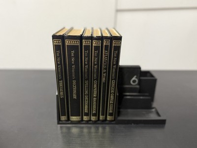 Mini Webster Reference Library Set Dictionary Thesaurus Atlas Books Desk Decor