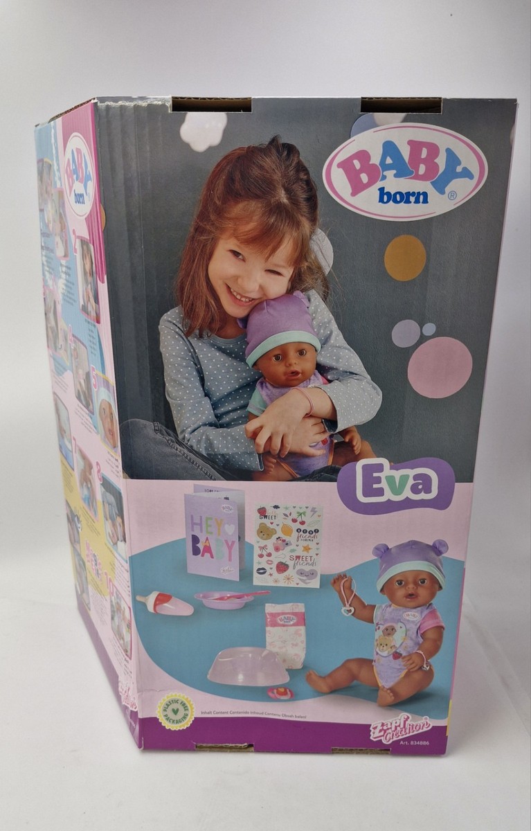 Zapf Creation Baby Born Eva Doll 43cm With Accessories New | eBay