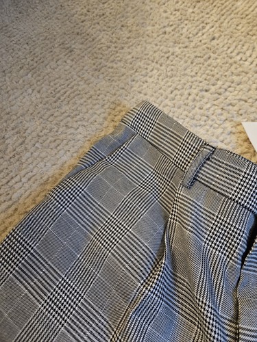 Wildfox Black White Plaid Check Dress Pants Dressy Sz S M zipper Cute Gingham - Picture 7 of 18