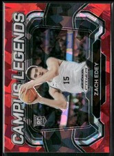 2024 Panini Prizm Draft Picks #8 Zach Edey Campus Legends Prizms Red Ice