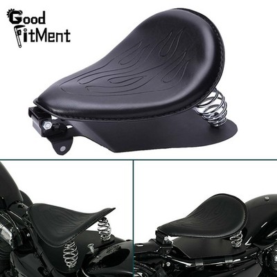 Motorrad Leder Solositz + Grundplatte Für Harley Honda Yamaha ATV Chopper Bobber