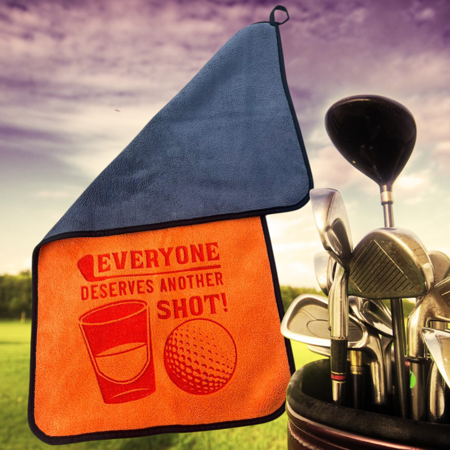 Unique Personalized Golf Microfiber Towel &ndash; Engraved Theme, Gift for Golfer