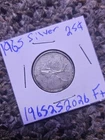 1965 canadian silver 25 cent piece - 80% silver quarter