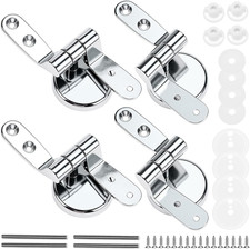 Toilet Seat Hinge Replacement Parts 2 Set Stainless Mounting Bolts Nuts Home Kit