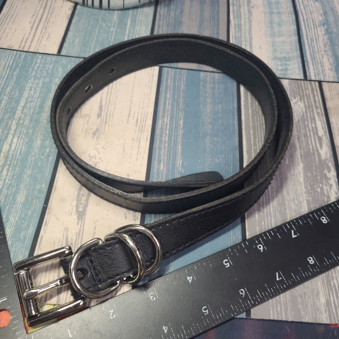Michael Kors Belt Silver Buckle BLACK Leather Neutral  display picture 3