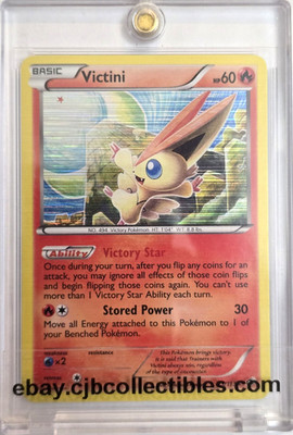 Pokémon VICTINI 23/113 Holo Rare Legendary Treasures - Light Play  