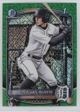 2025 Bowman Draft Chrome Mega Box Green Mojo Refractor /99 Michael Oliveto 1h4z