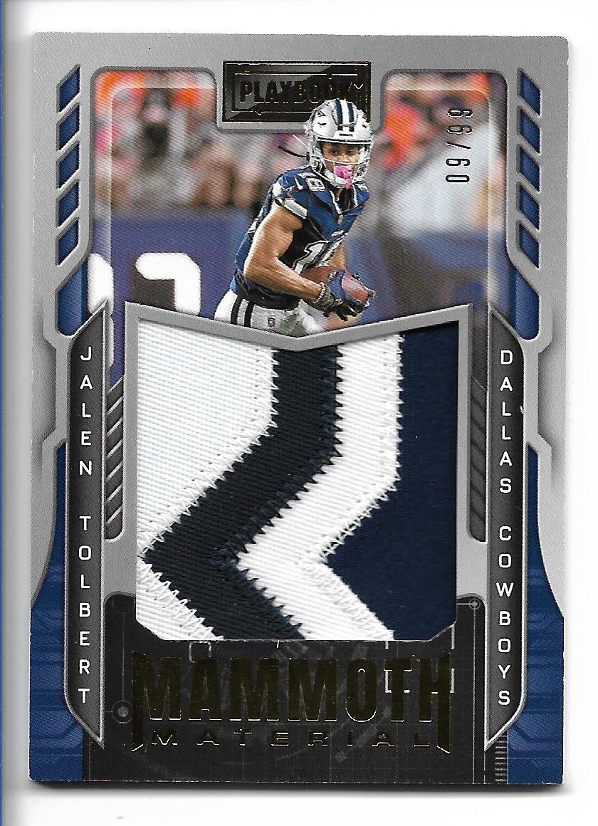 Jalen Tolbert Panini Playbook Mammoth Material #MM30 Gold