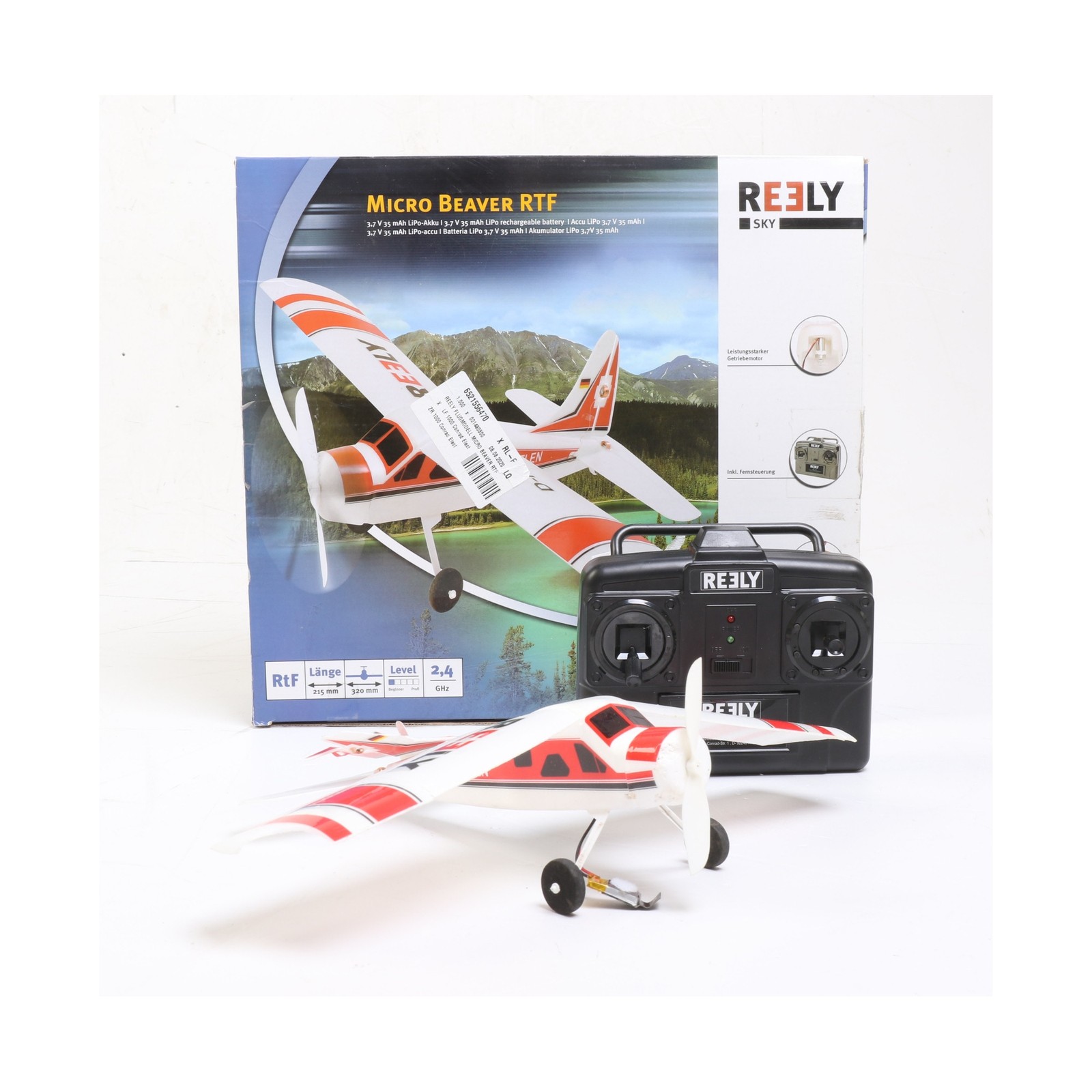Reely 1490800 Micro Beaver RC Beginner Model Airplane RtF... + Defect (235881)