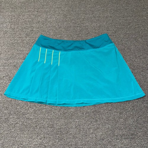 Athleta Second Wind Teal Pleated Tennis Skort Skirt Women's XS Preppy 2011