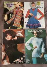 4 Vintage Crochet And Knit Coats And Clark Pa...
