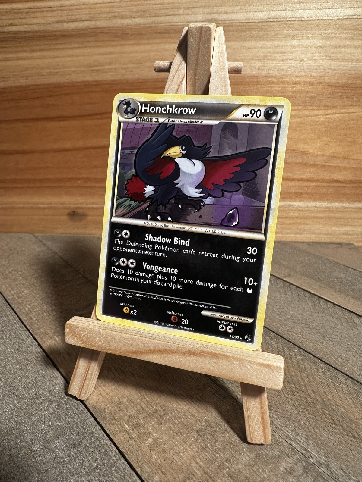 Pokemon Undaunted Rare Honchkrow (16) #16/90 Lightly played