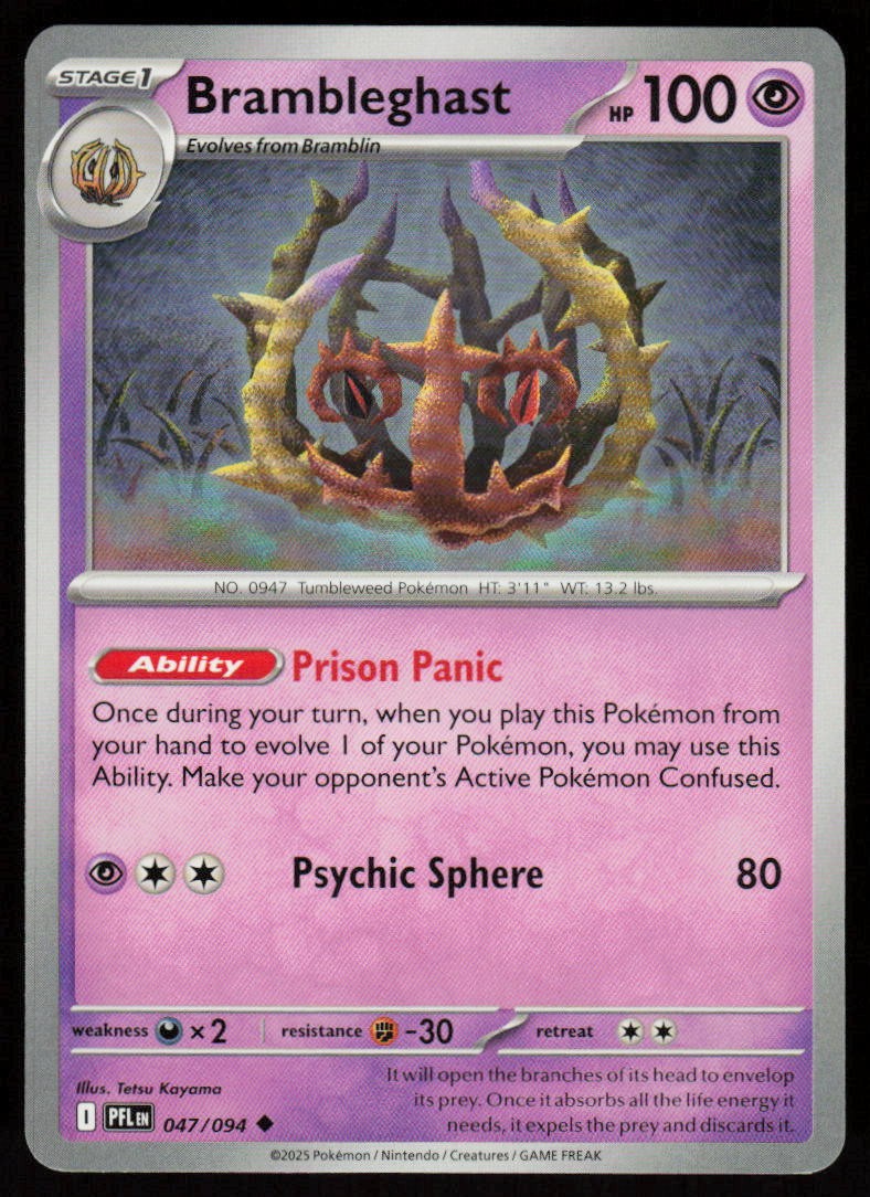 Brambleghast 047/094 Uncommon Phantasmal Flames Pokemon Near Mint