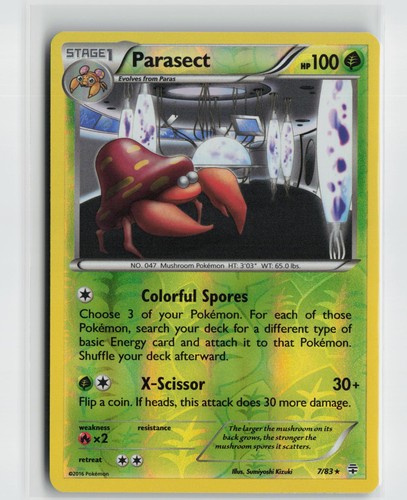 Parasect 7/83 Rare Generations Pokemon Reverse Holo Near Mint