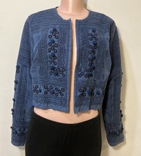 SOFT SURROUNDINGS Theodora Embellished Beaded Jacket Bolero Sz Med NWOT
