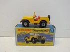 LESNEY MATCHBOX SUPERFAST NO72 STANDARD JEEP RED AXLE CAPS EXC BOXED (L618)