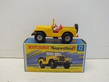 LESNEY MATCHBOX SUPERFAST NO72 STANDARD JEEP RED AXLE CAPS EXC BOXED (L618)