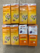 8 Bottles CVS Health Children's Ibuprofen 4fl.oz. Bubble Gum , Cherry  Grape