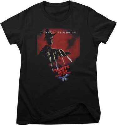 A Nightmare On Elm Street Damen T-Shirt The Final Poster Girly Tee WB-5-NOES018