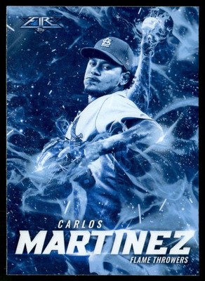 2017 Topps Fire #FT-3 Carlos Martinez Flame Throwers Blue Chip