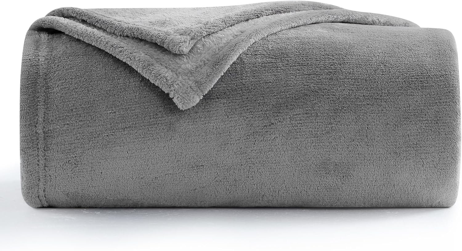 Aisbo Fleece Blanket Grey Throw - Versatile Soft Warm Blanket Fluffy Throws for