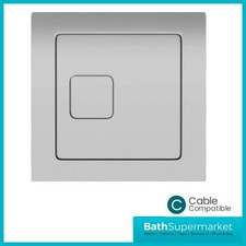 Concealed Cistern Flush Button WC Unit Chrome Dual Flush Plate-Cable-Square 