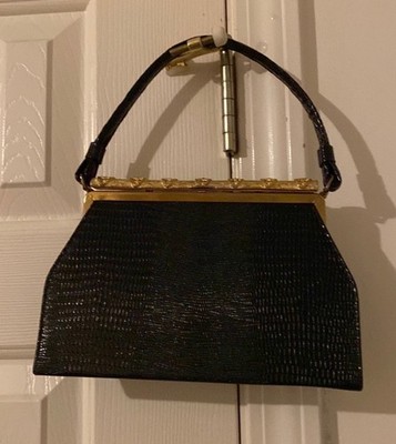 Vintage After Five Black Cocktail Clutch Formal Evening Bag