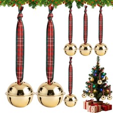 Christmas Bells for Decoration Festive 6 Pieces Chime Metal Bells