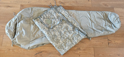 USGI Intermediate Cold Weather SLEEPING BAG Urban Grey+ WOOBIE Poncho Liner! VGC