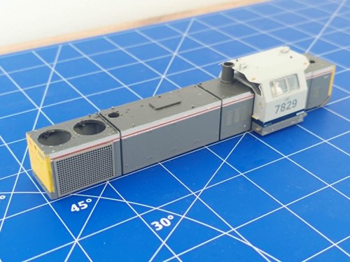 HO Mehano Prestige Vossloh / MaK G1206 diesel locomotive shell - SNCB 77 7829 | Condition: New