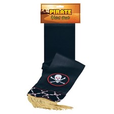 Bristol Nowość Unisex Szarfa do piratów z frędzlami Jeden rozmiar Czarna